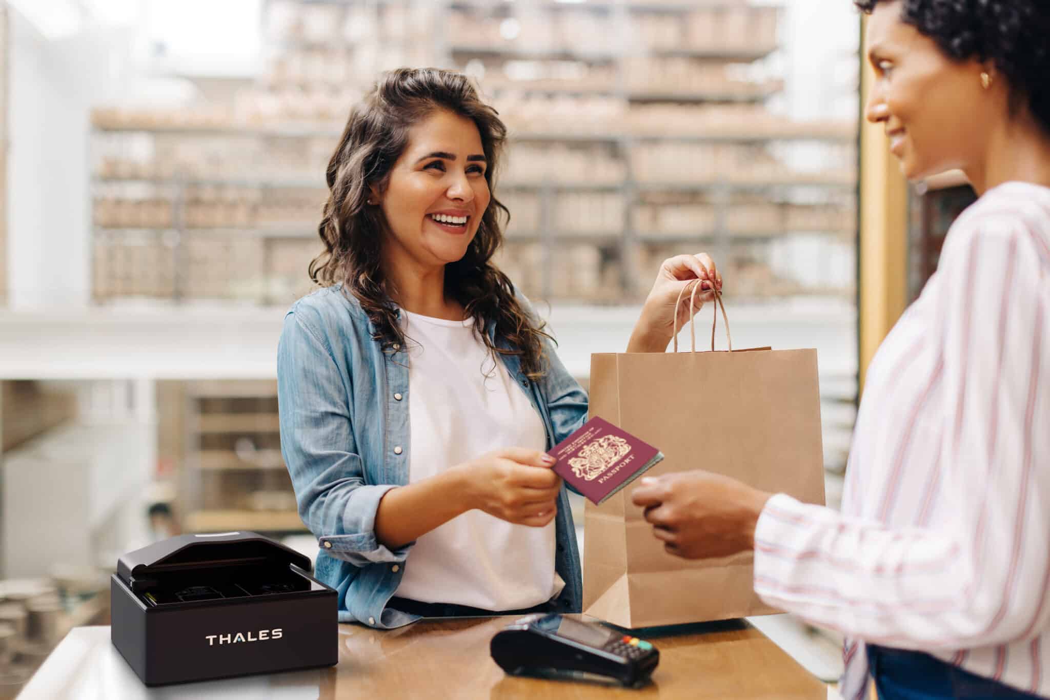 ID scanner on the counter of an equipment rental store